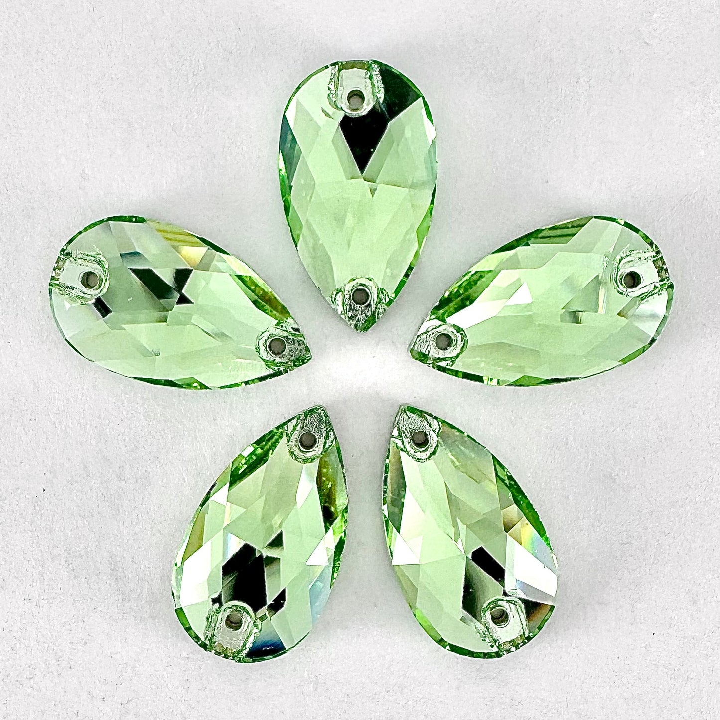 Peridot Glass Teardrop
