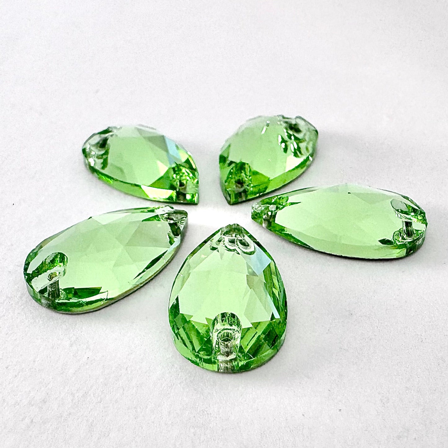 Peridot Glass Teardrop