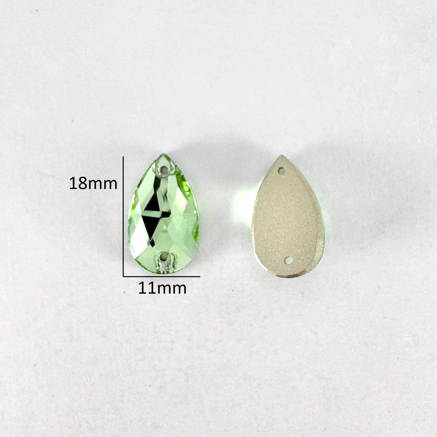 Peridot Glass Teardrop