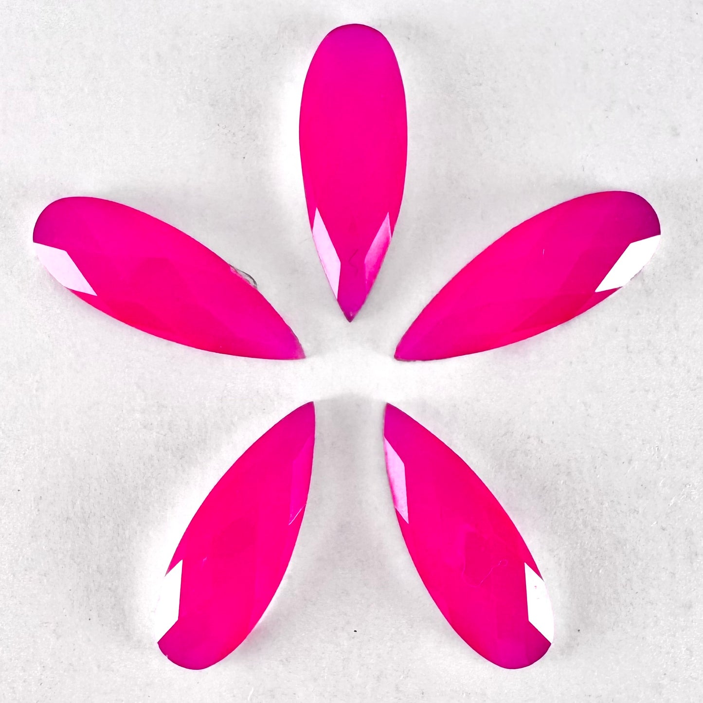 Neon Rose Narrow Acrylic Teardrop
