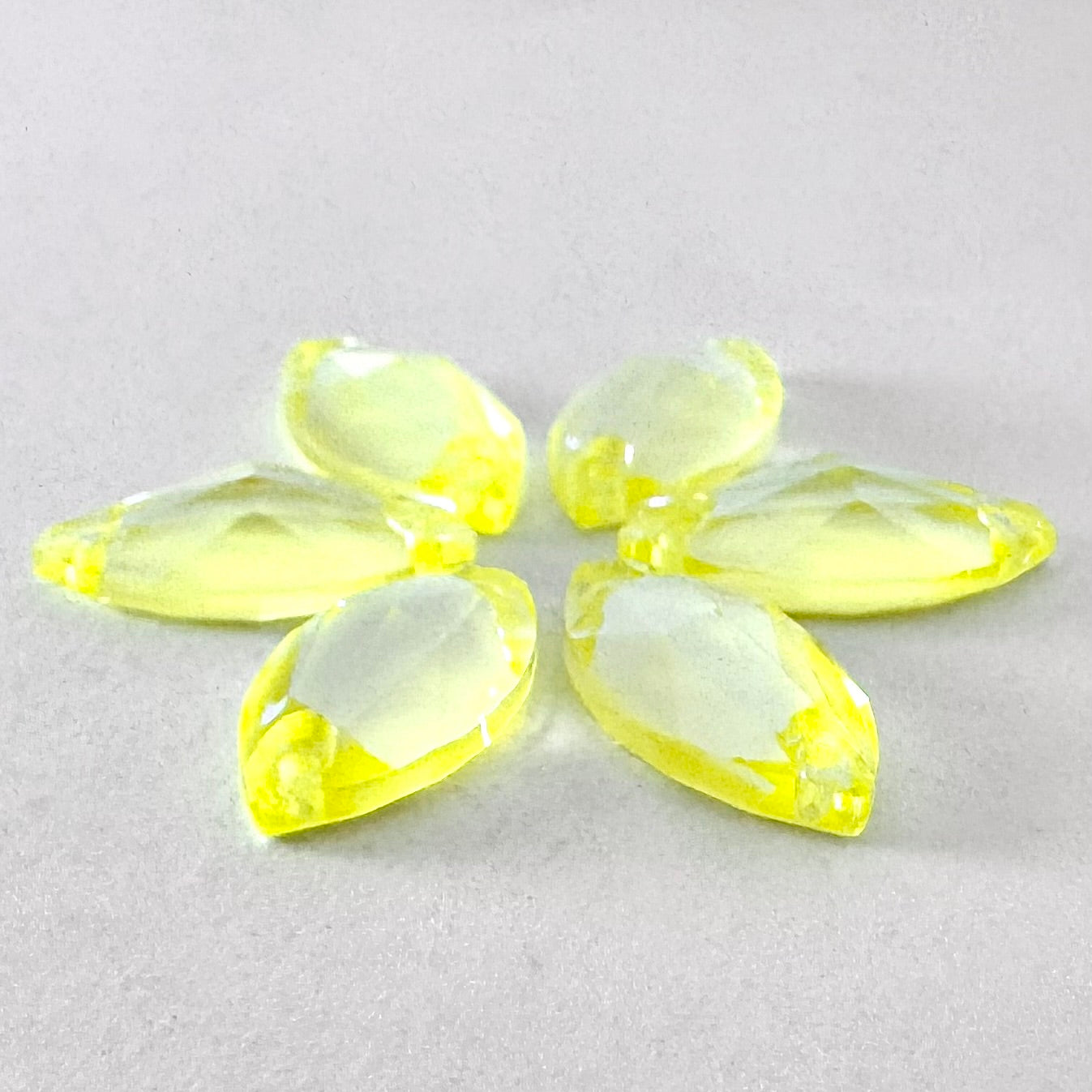Electric Yellow DeLite Glass Navette