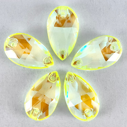 Electric Yellow DeLite Glass Teardrop