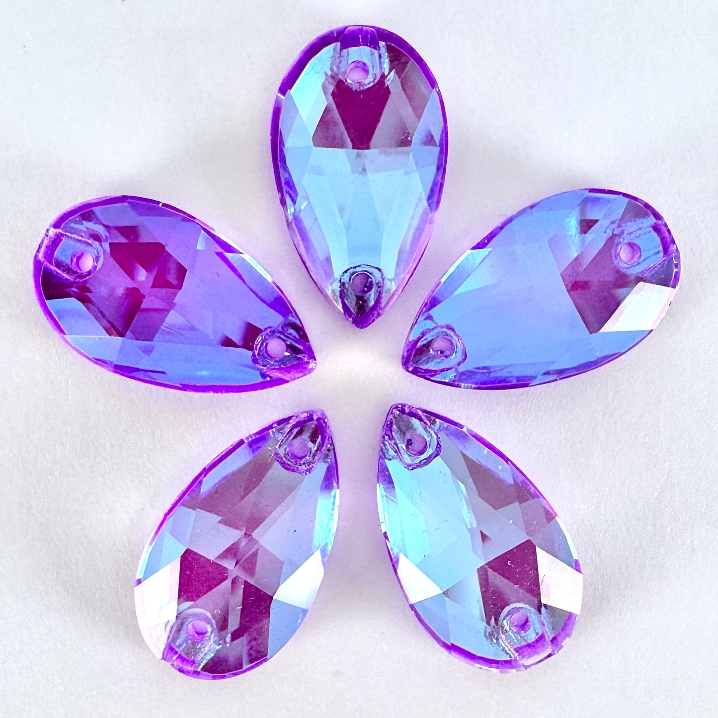Electric Violet DeLite Glass Teardrop