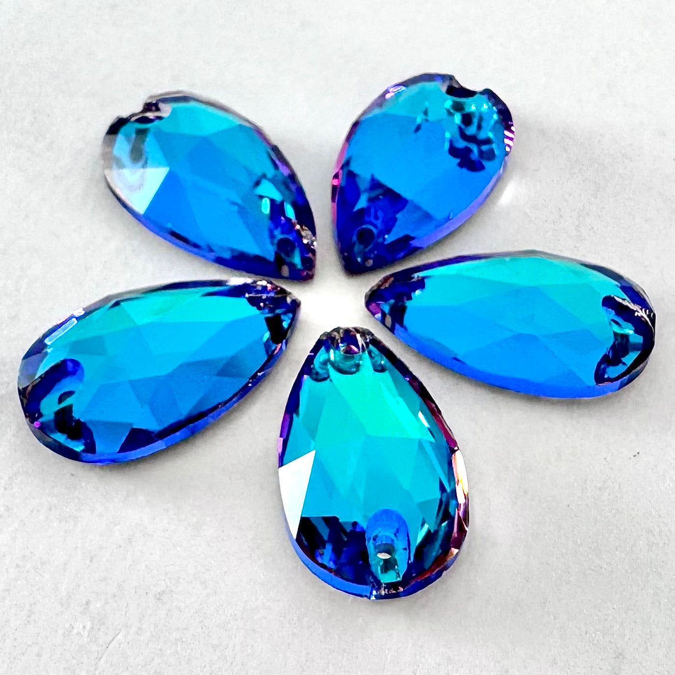 Malachite Glass Teardrop