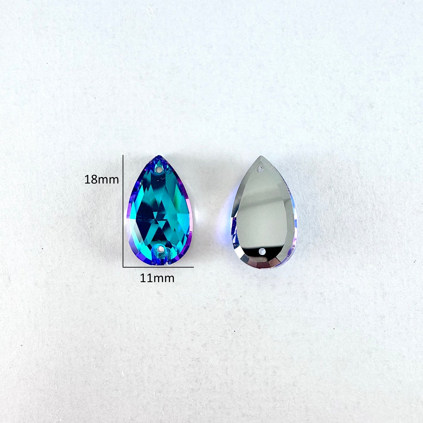 Malachite Glass Teardrop