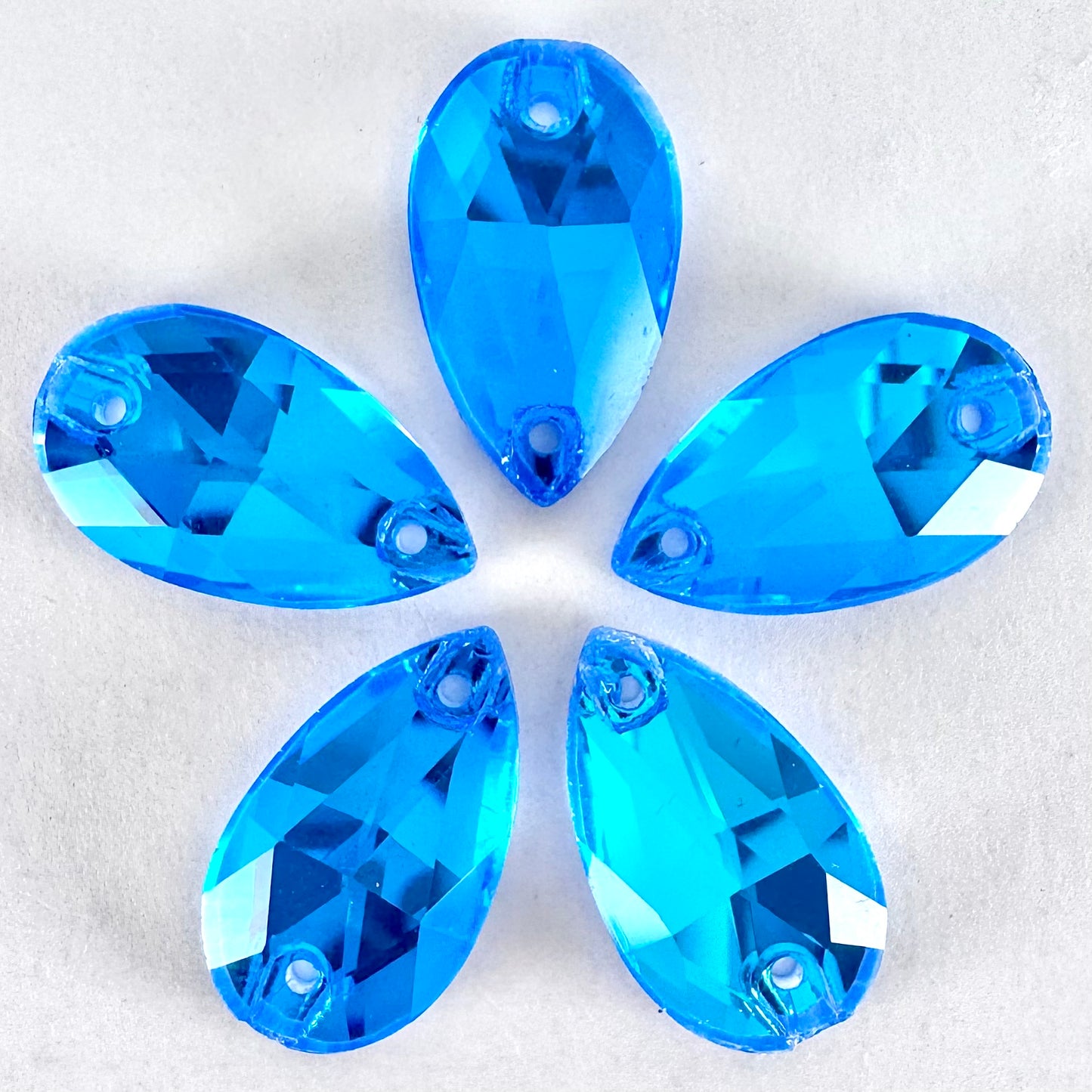 Electric Blue DeLite Glass Teardrop