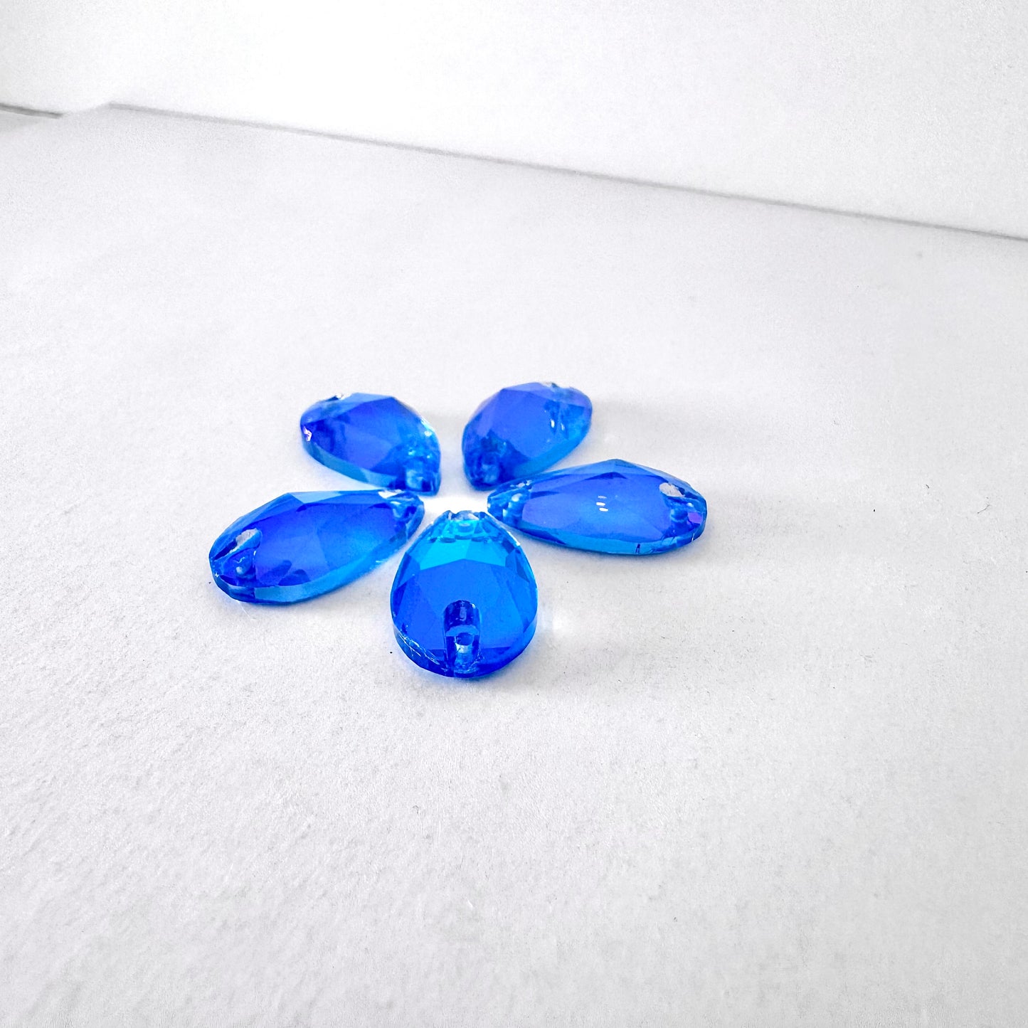 Electric Blue DeLite Glass Teardrop