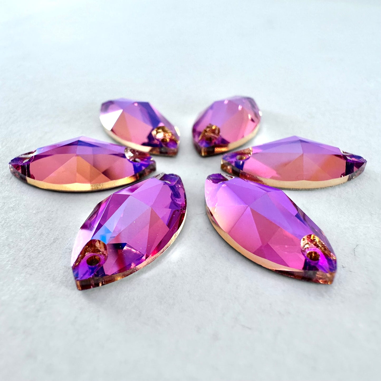 Fuchsia MO Glass Navette