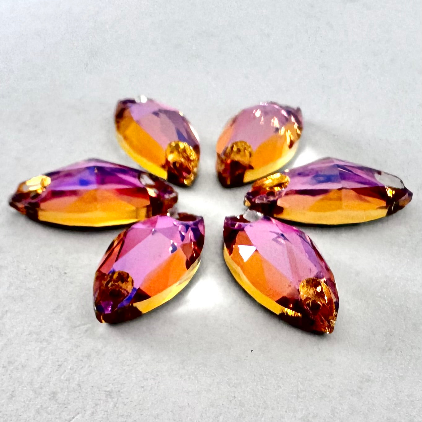Rose MO Glass Navette