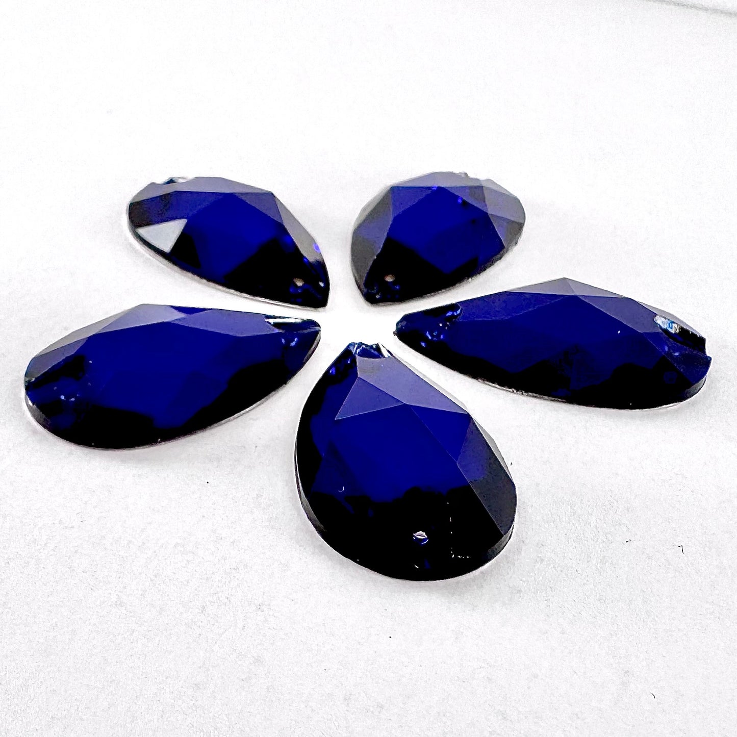 Cobalt Blue Glass Teardrop