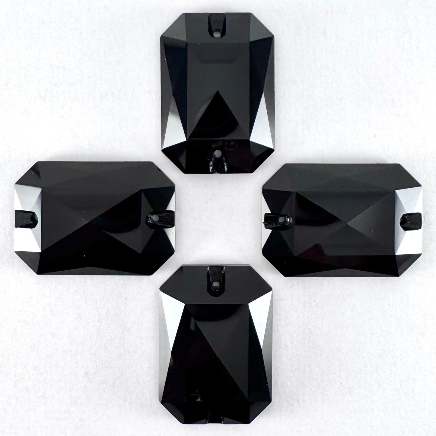 Jet Black Glass Emerald