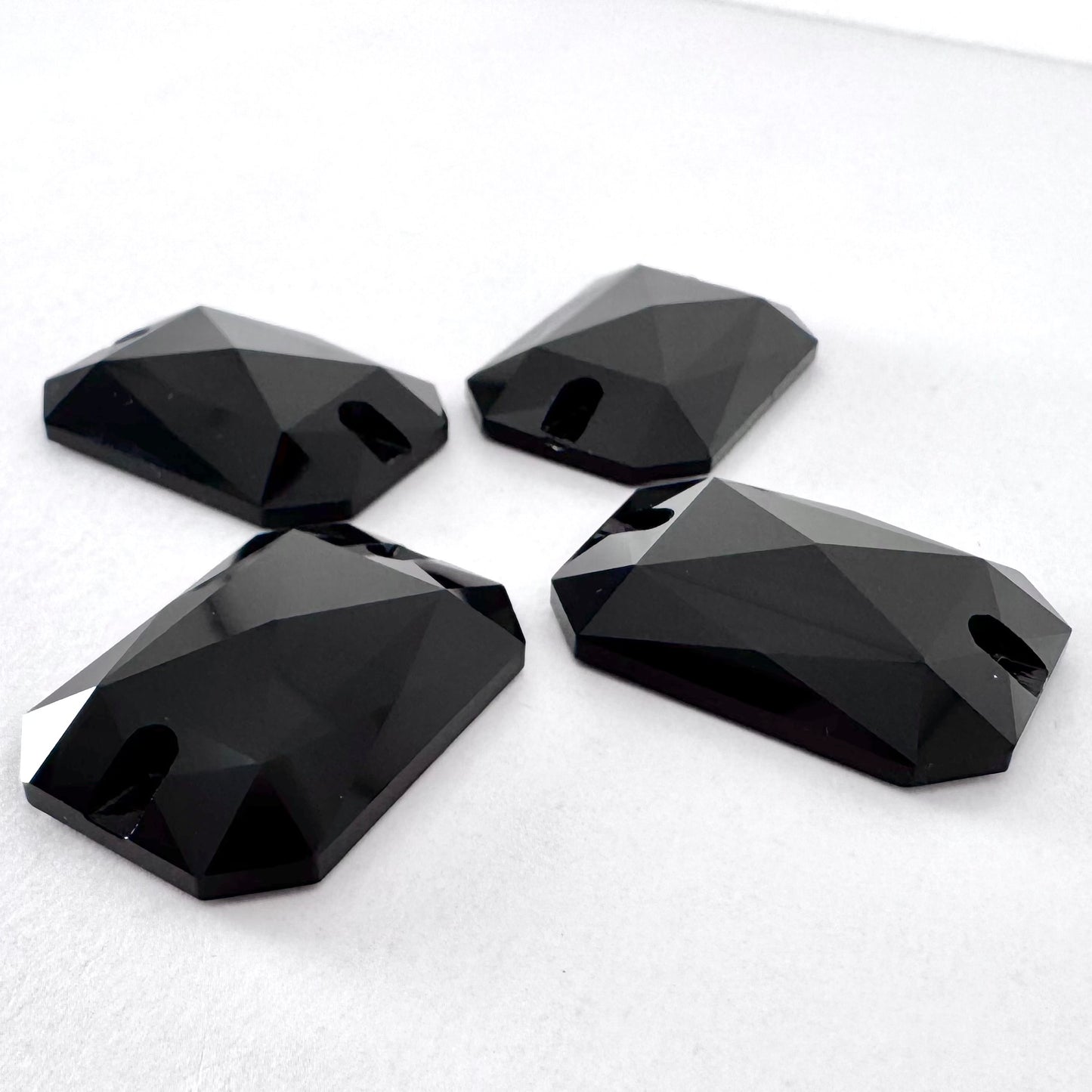 Jet Black Glass Emerald