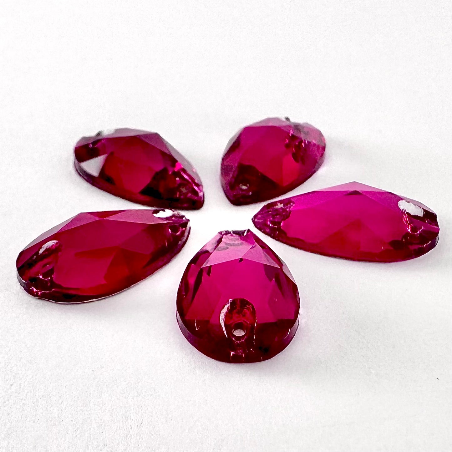 Fuchsia Glass Teardrop