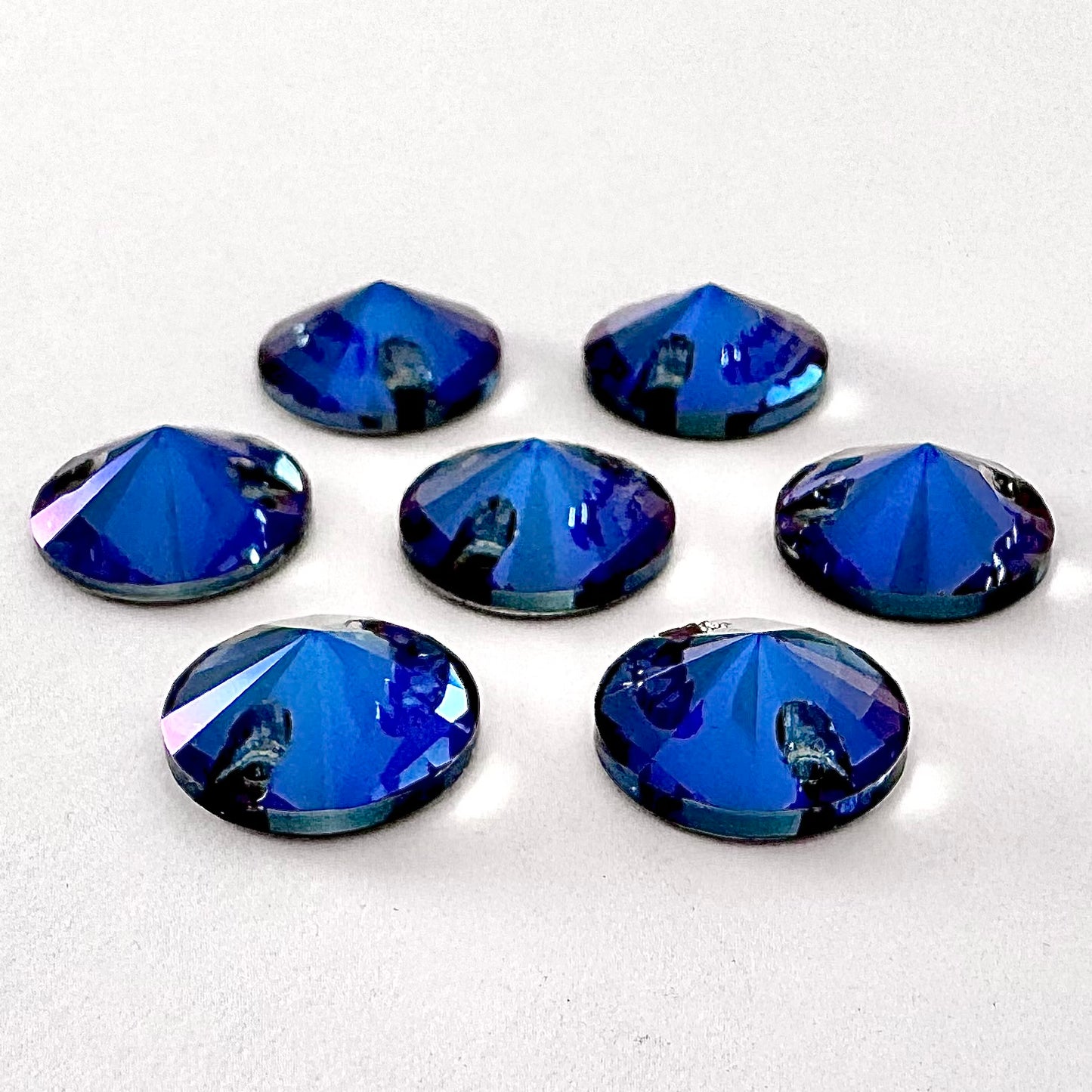 Denim Blue MO Glass Rivoli