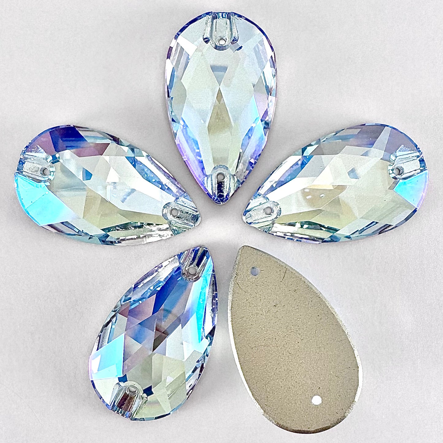 Light Sapphire MO Glass Teardrop