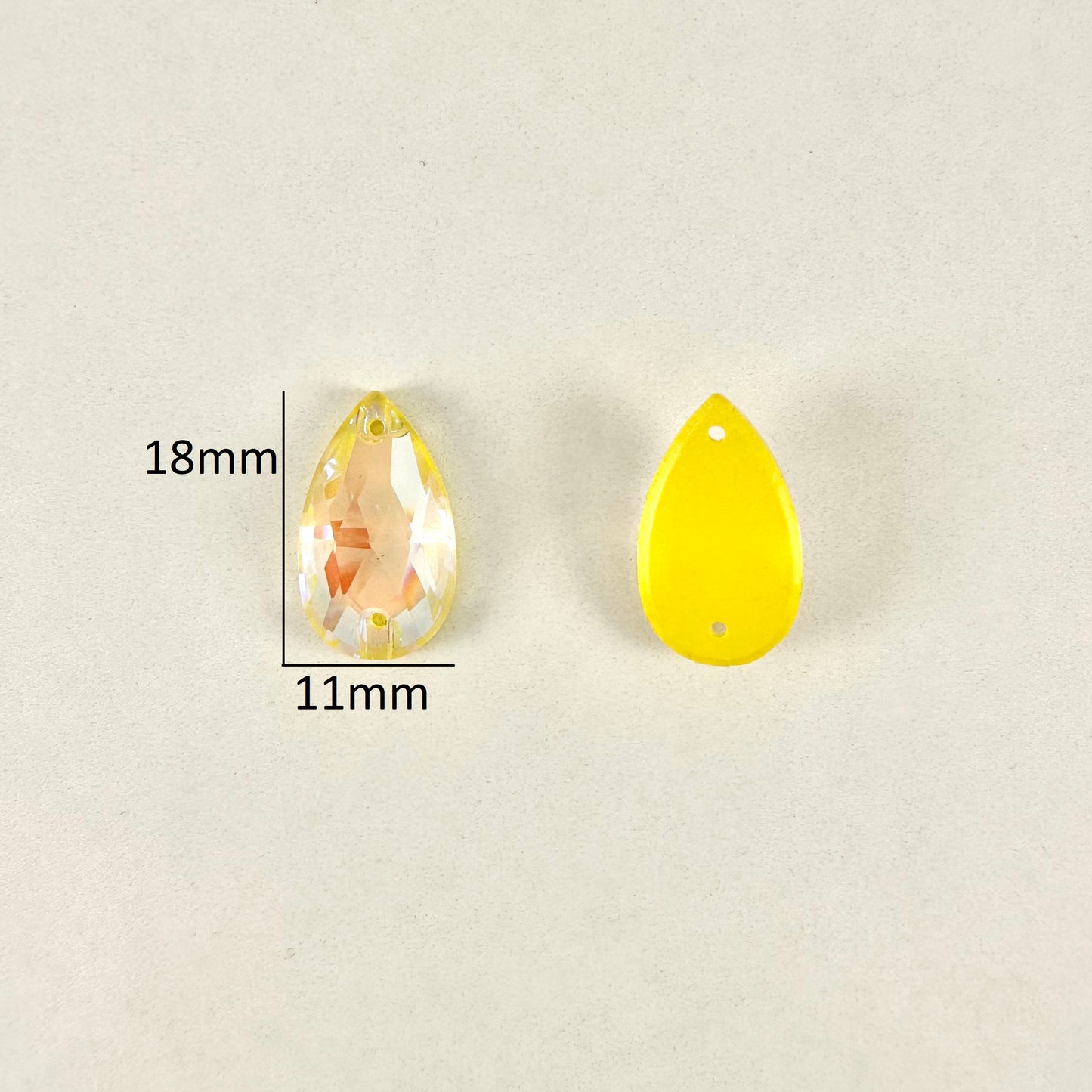 CLEARANCE - Opaque Sunflower MI Glass Teardrop