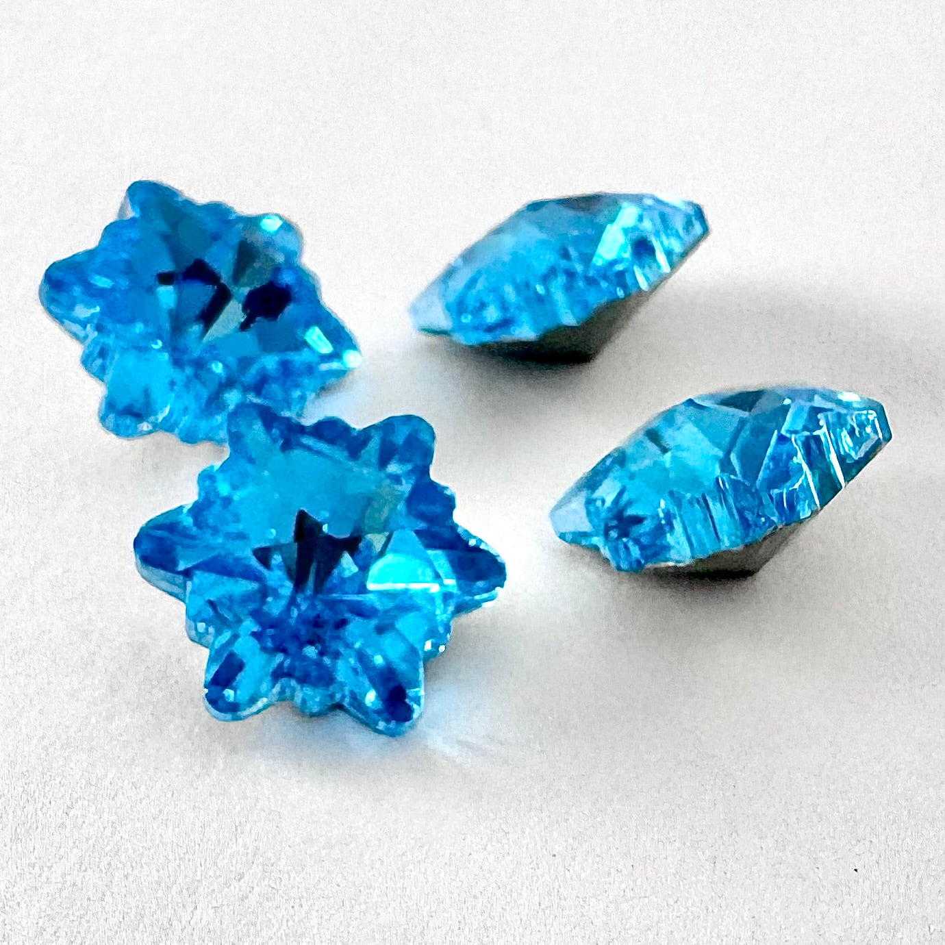 Aquamarine Glass Snowflake