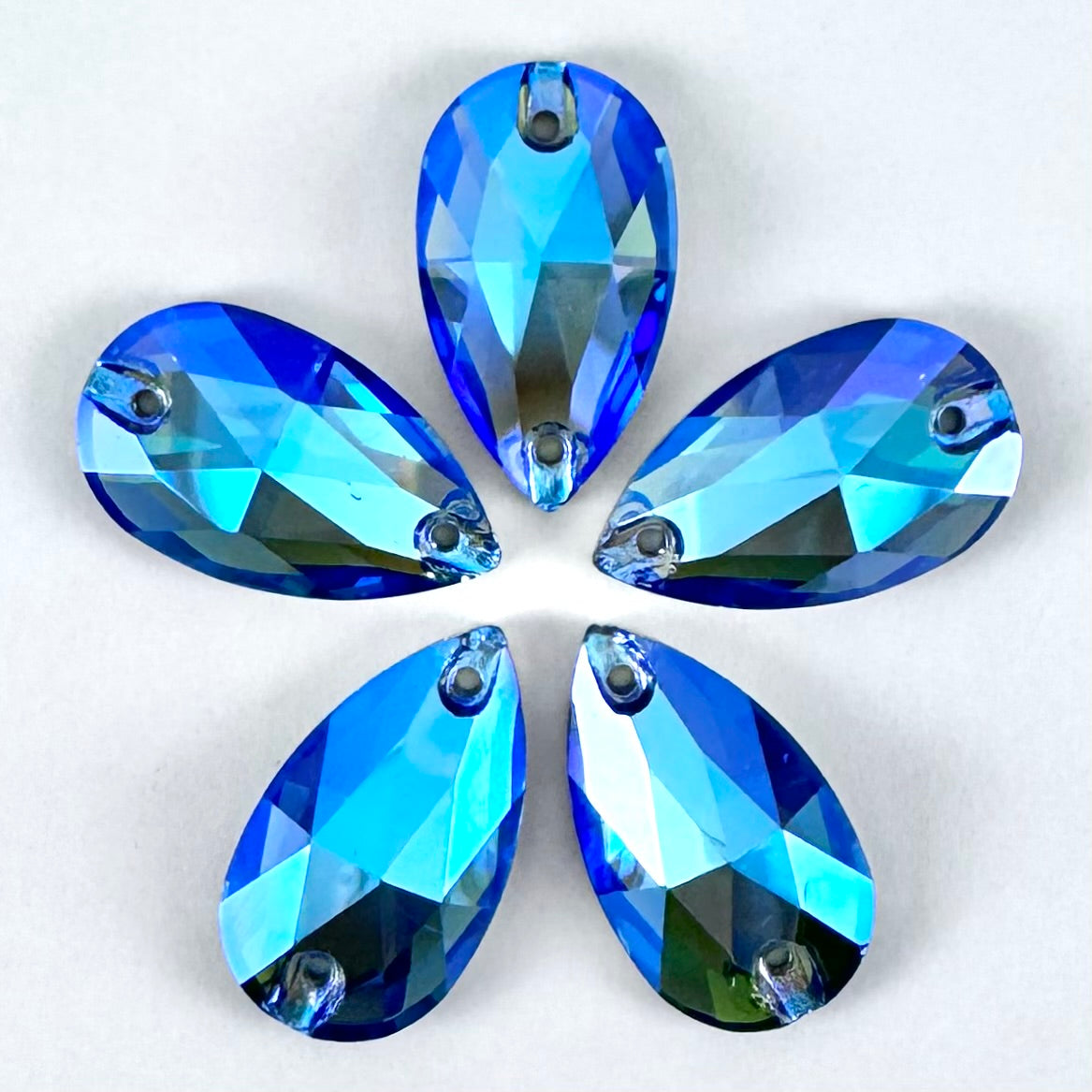 Sapphire AB Glass Teardrop