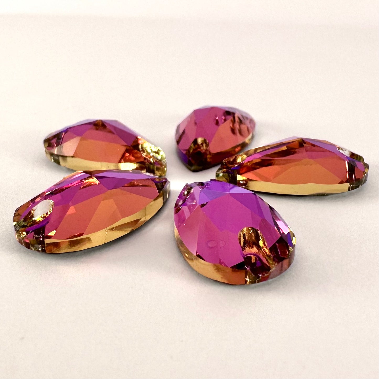 Violet Blue Glass Teardrop