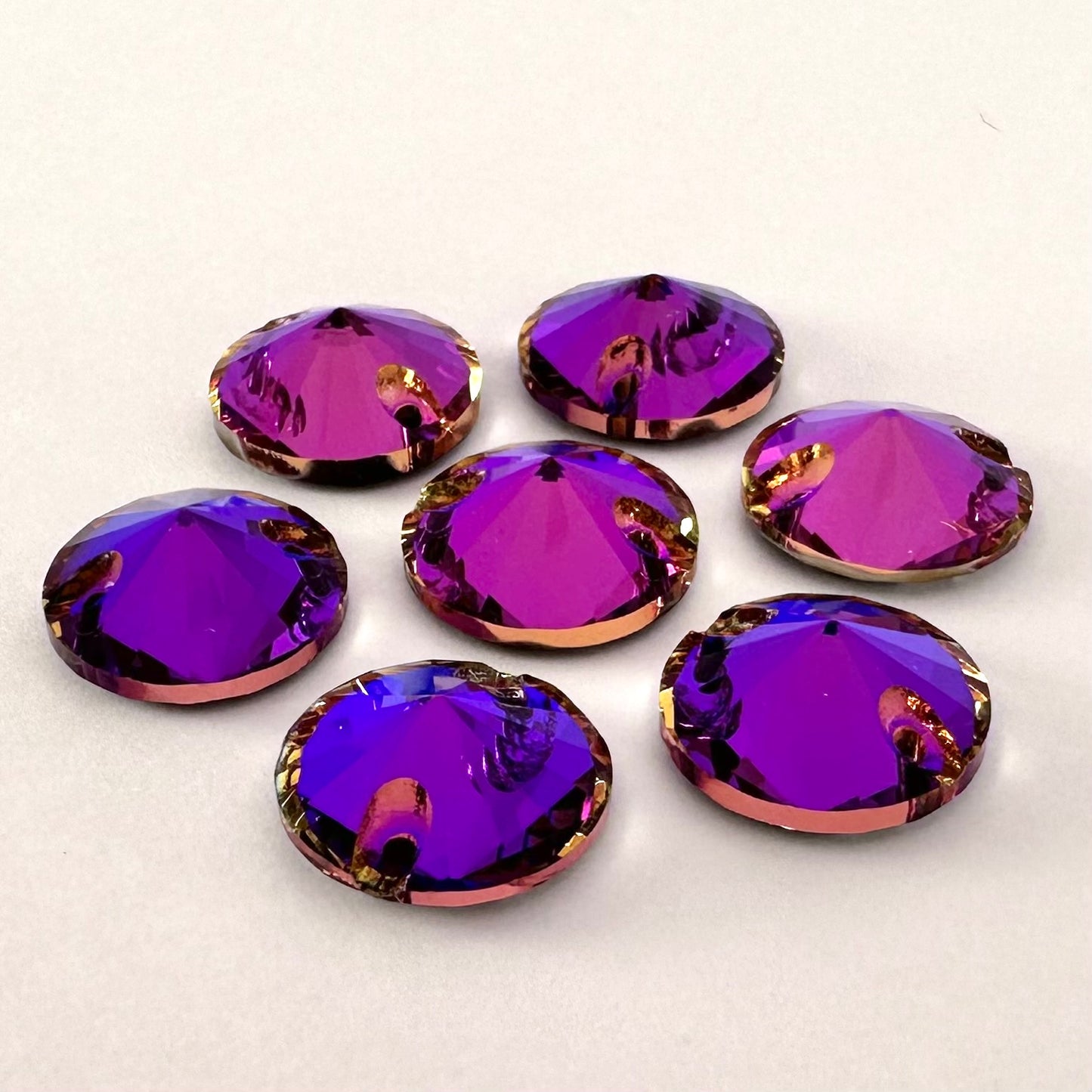 Violet Blue Glass Rivoli