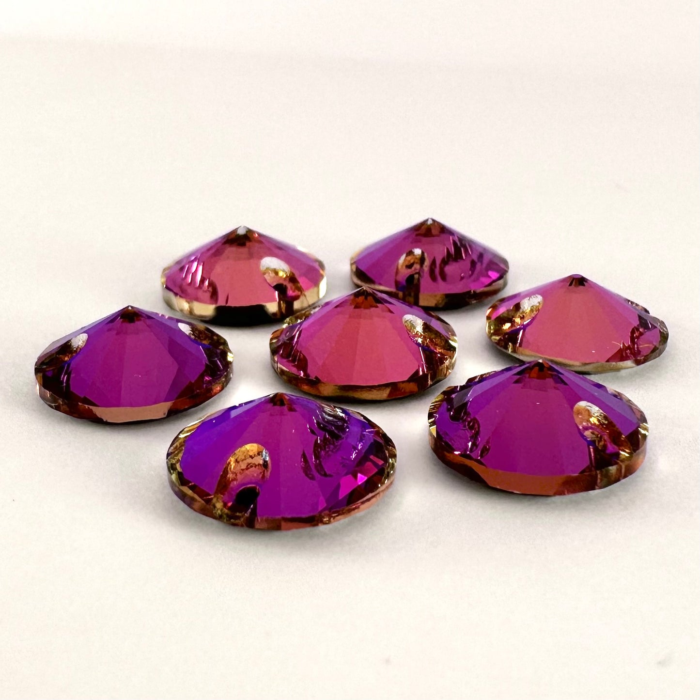 Violet Blue Glass Rivoli