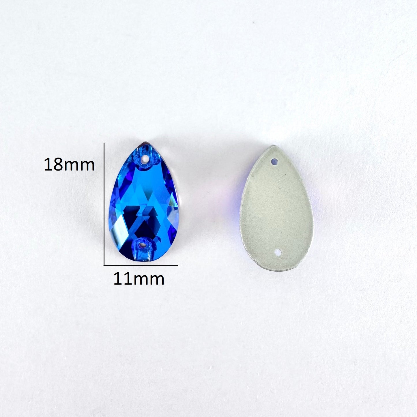 Bermuda Blue Glass Teardrop