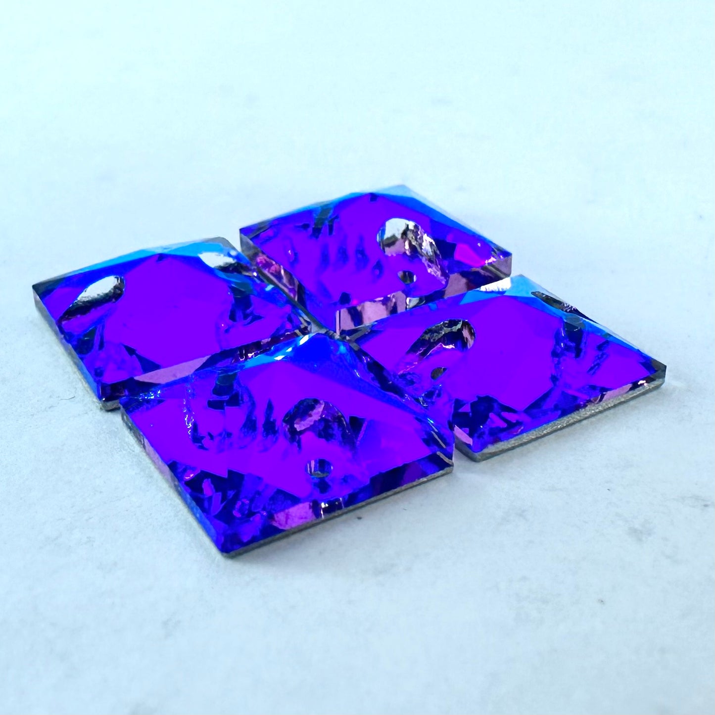 Bermuda Blue Glass Square