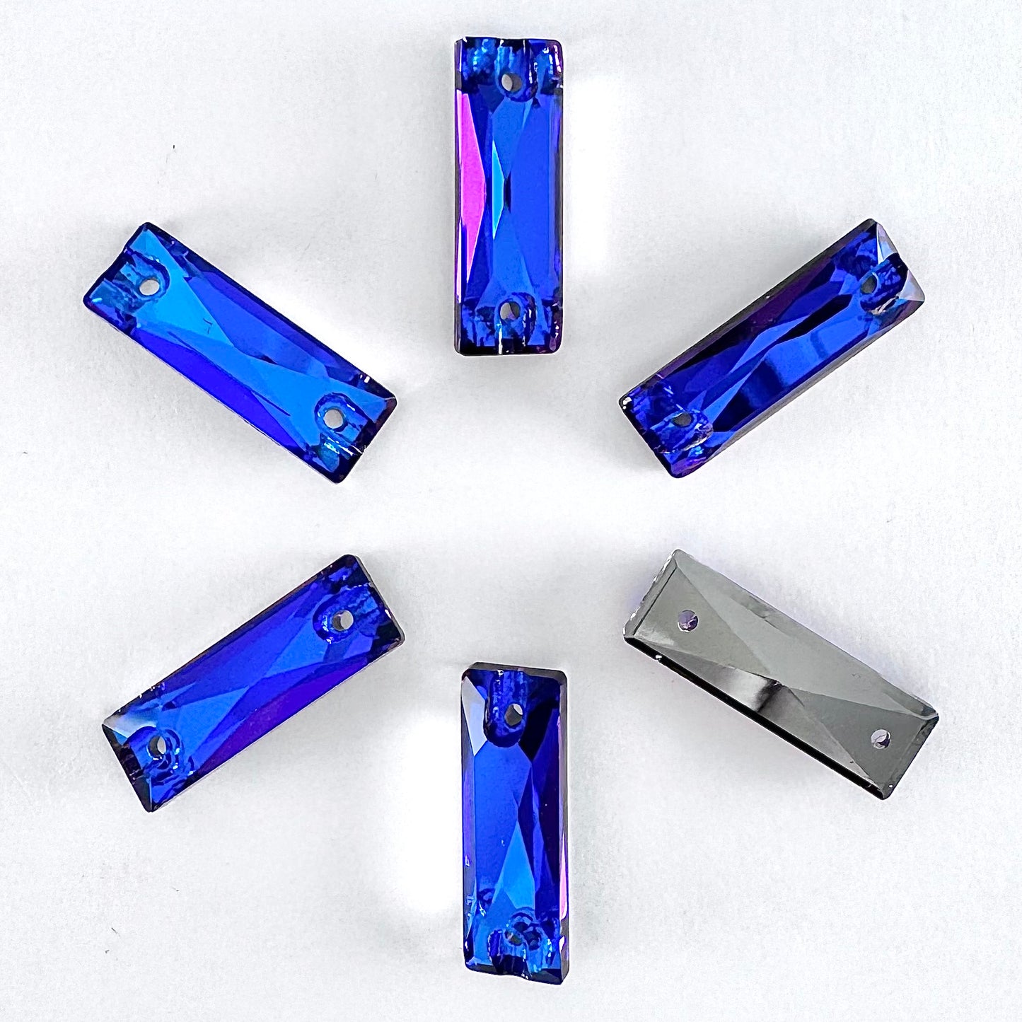 Bermuda Blue Glass Baguette