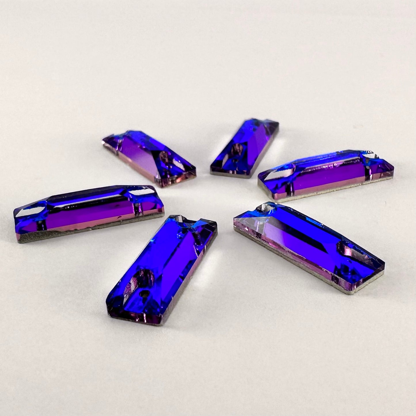 Bermuda Blue Glass Baguette