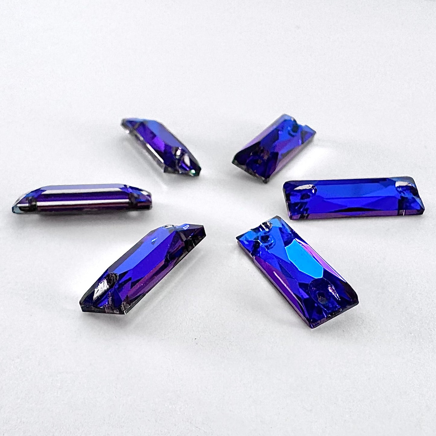 Bermuda Blue Glass Baguette