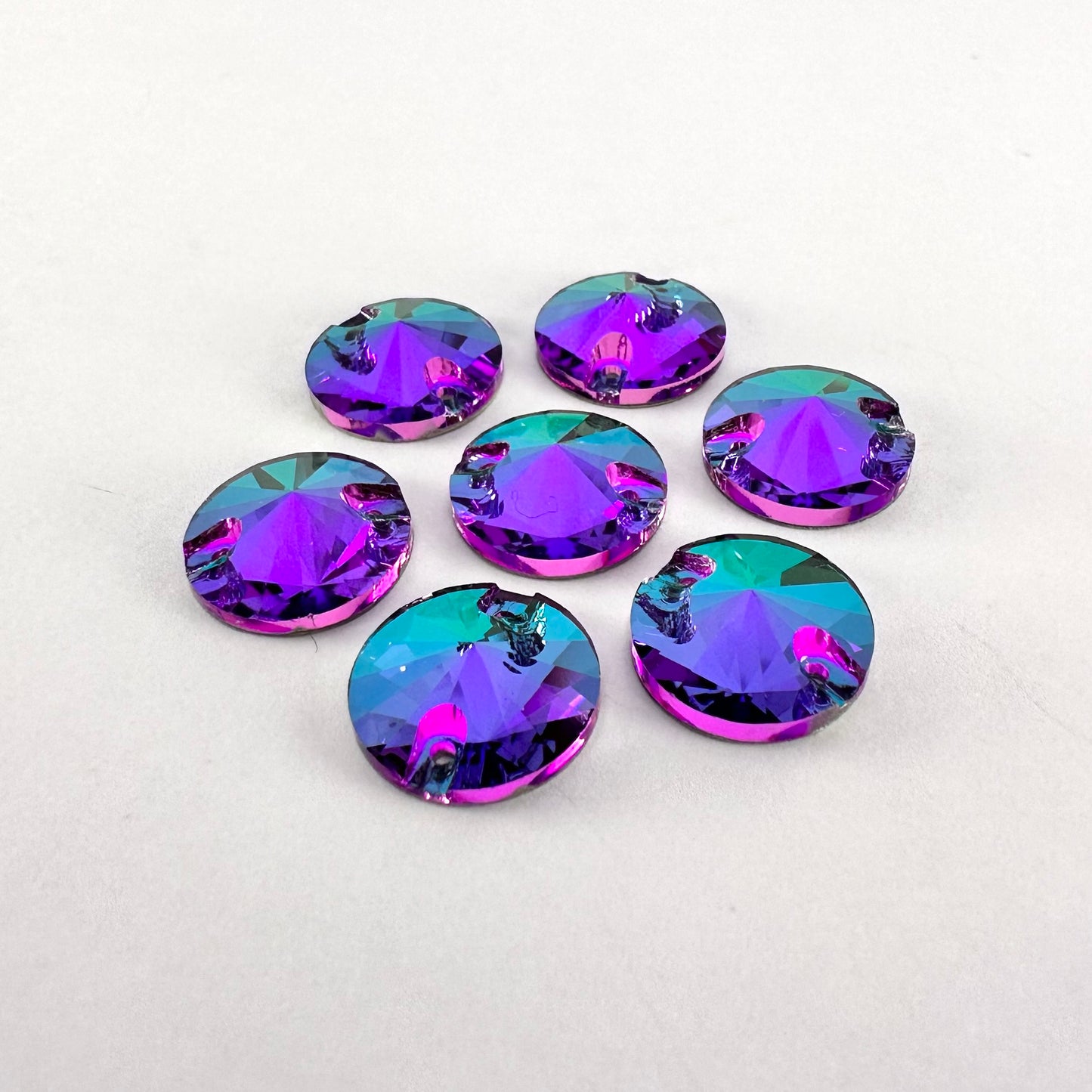 Emerald Heliotrope Glass Rivoli