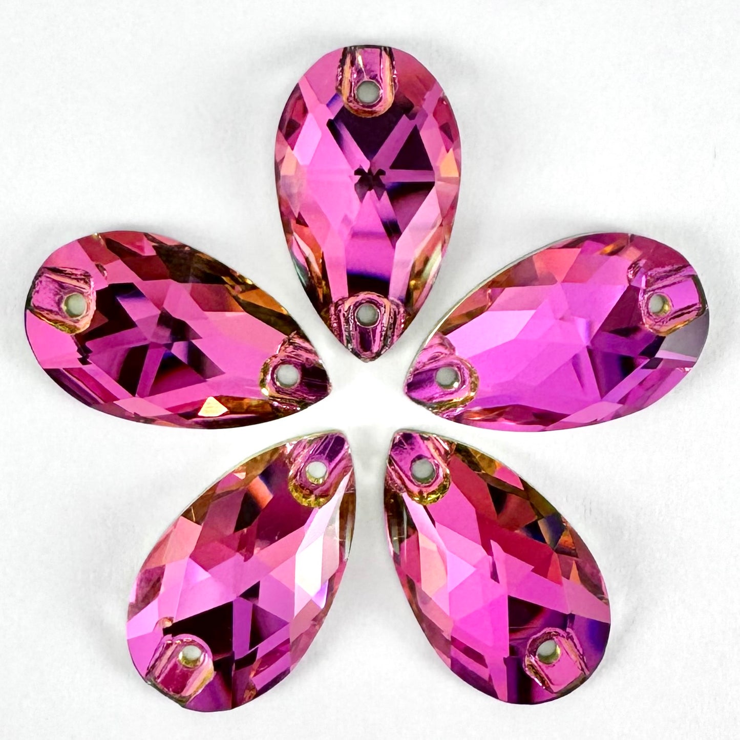 Vitrail Rose Glass Teardrop