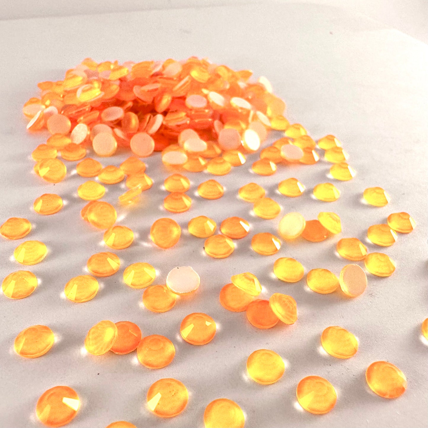 Neon Orange Rhinestone