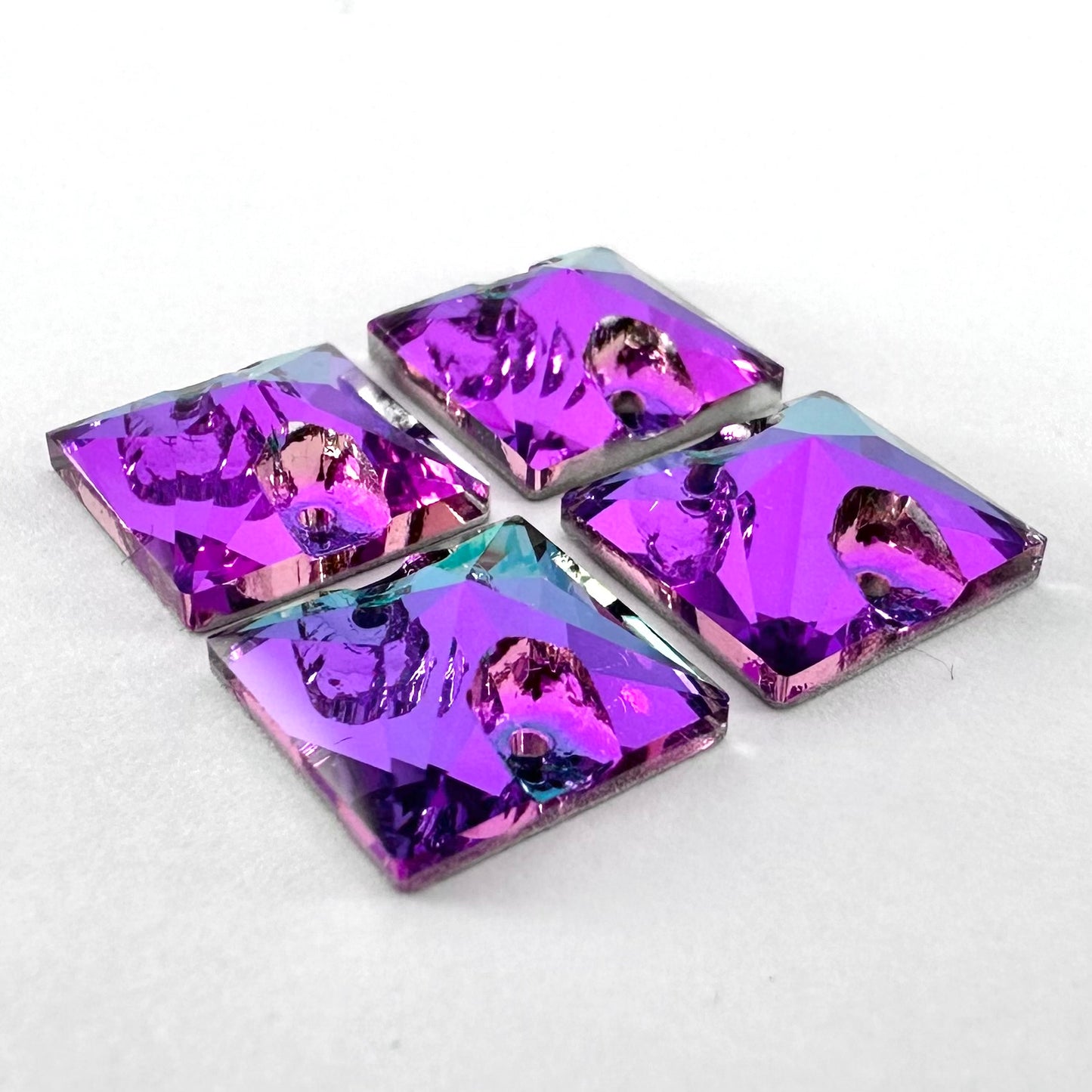 Emerald Heliotrope Glass Square