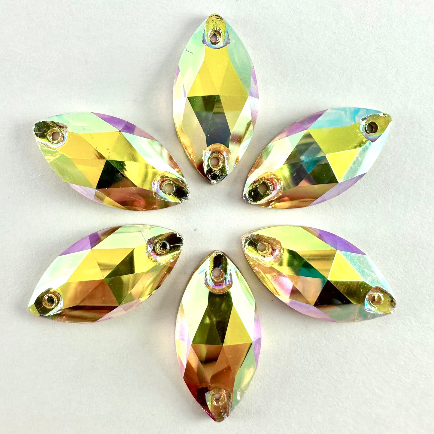 Citrine AB Glass Navette