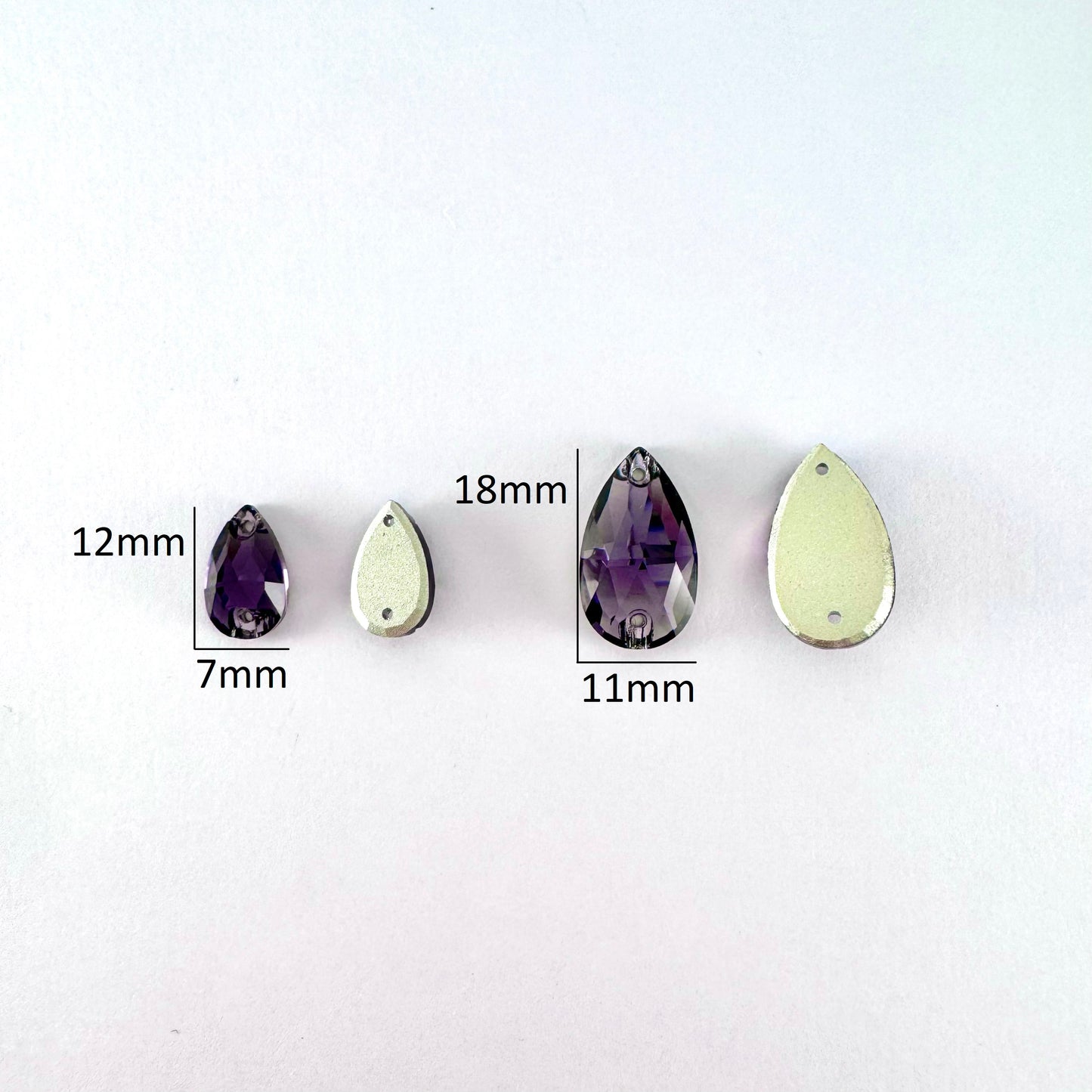 Tanzanite Glass Teardrop