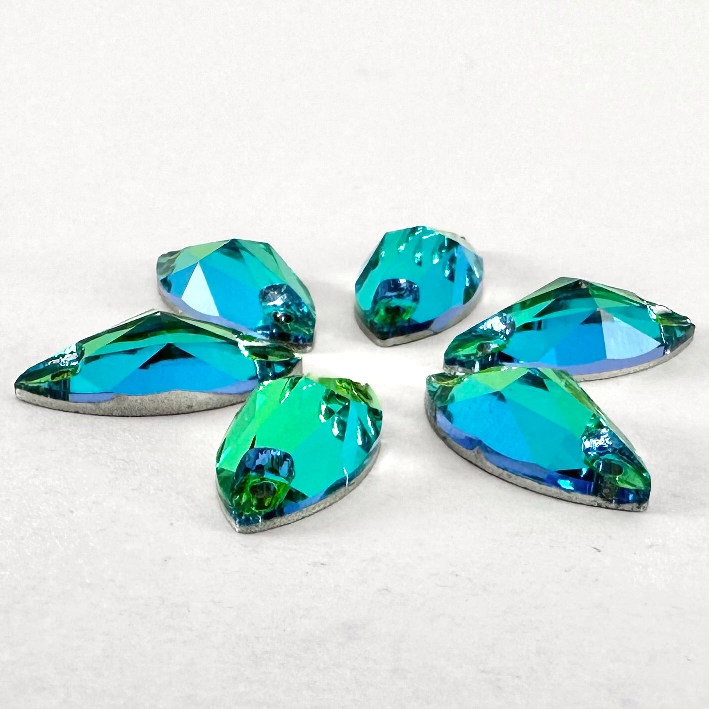 Peridot Sphinx Glass Navette