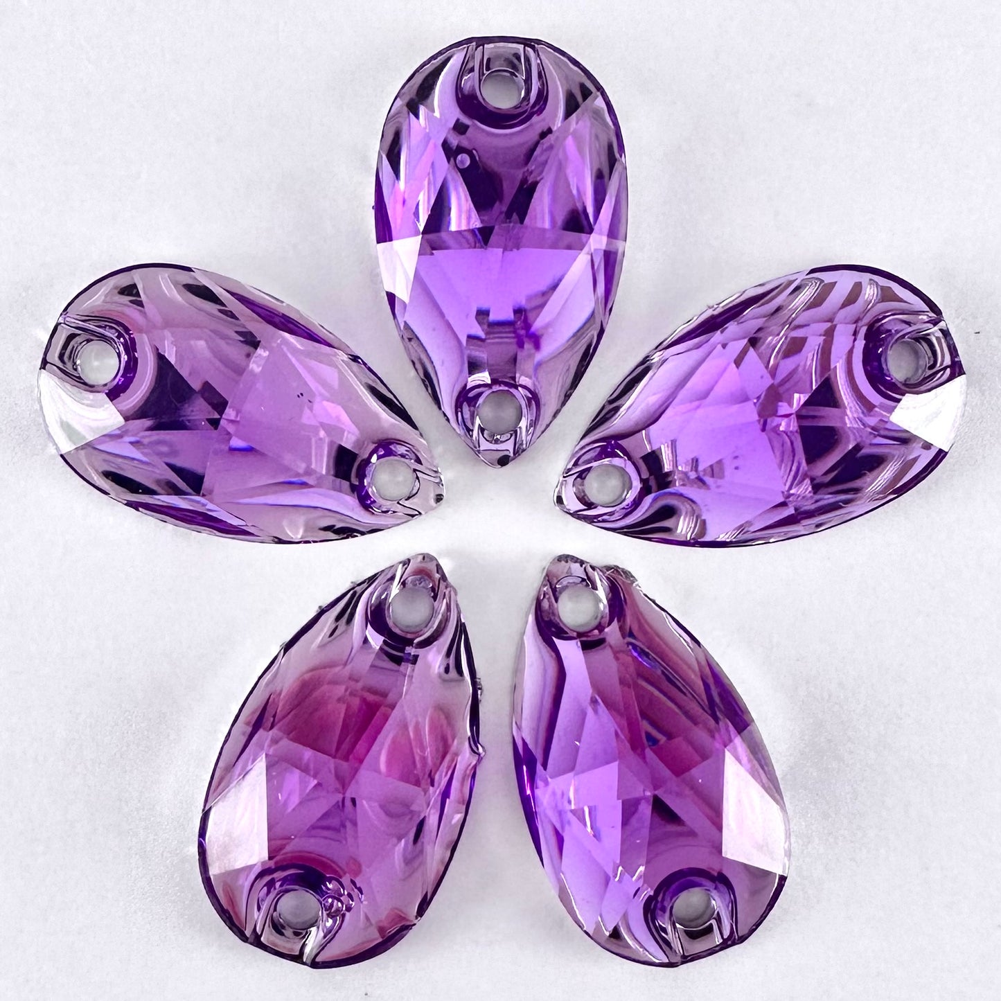 Light Amethyst Acrylic Teardrop