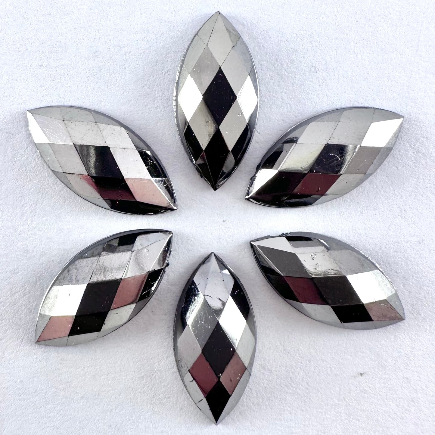 Jet Hematite Acrylic Horse-Eye