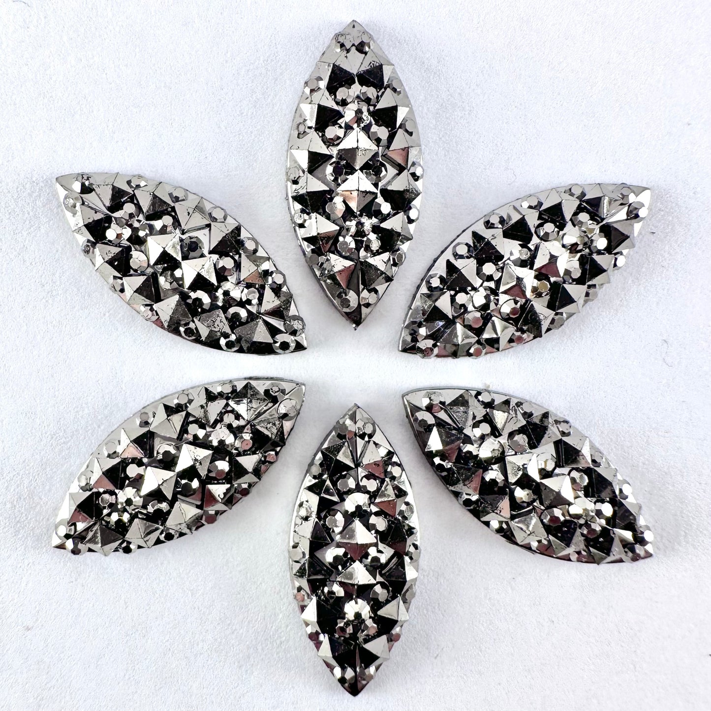 Jet Hematite Textured Horse-Eye