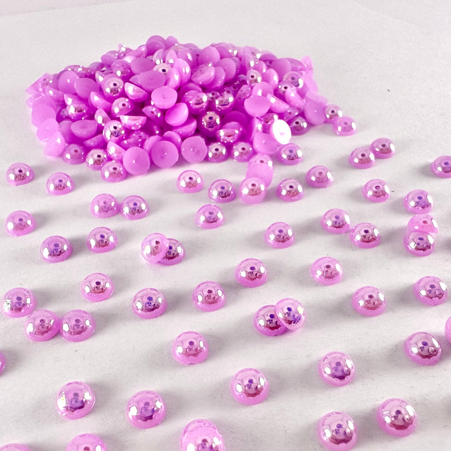 Light Amethyst AB Flatback Pearl