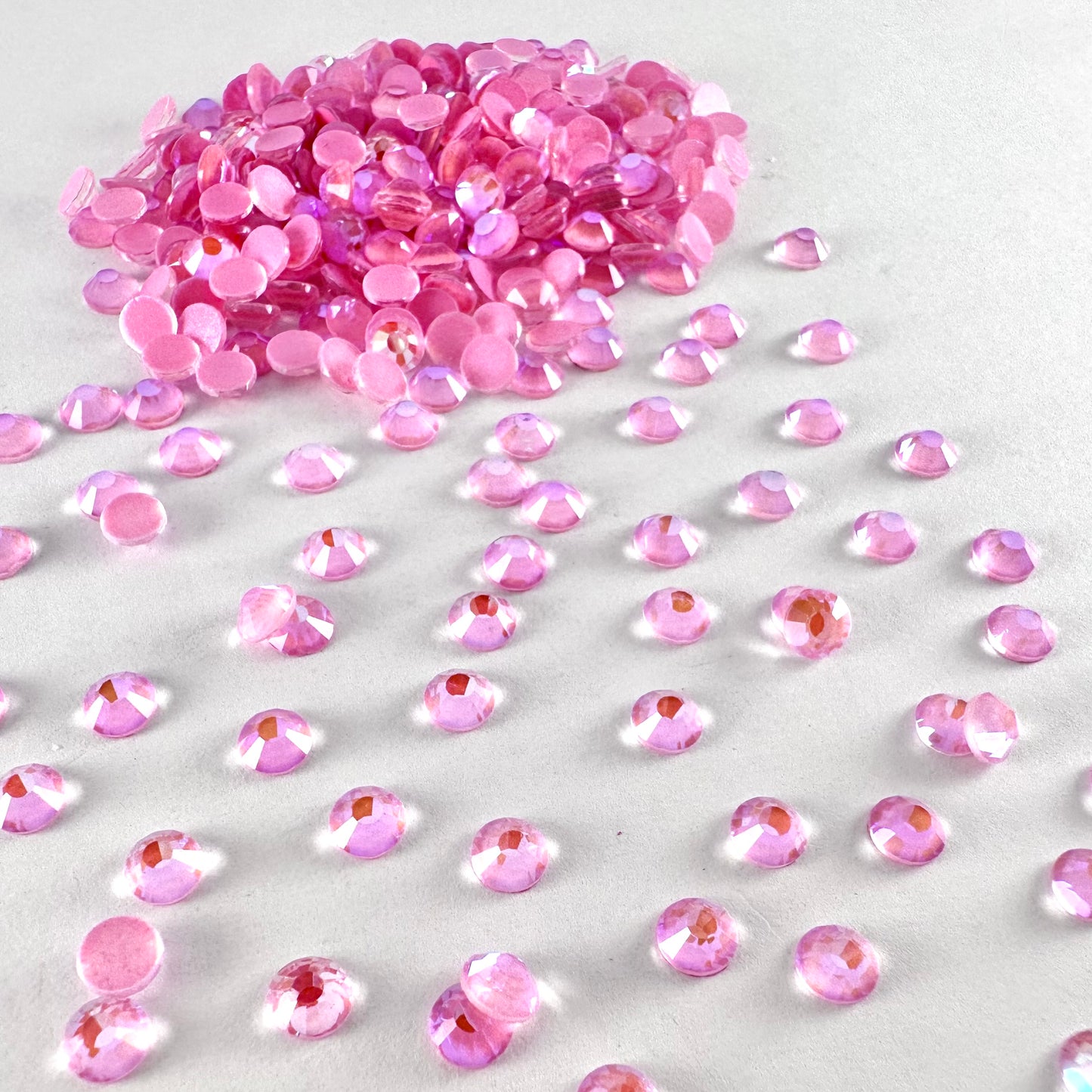 Fluorescent Neon Light Rose AB Rhinestone