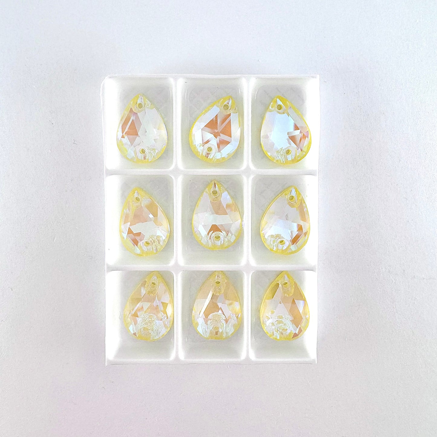 CLEARANCE - Light Topaz MI Glass Teardrop