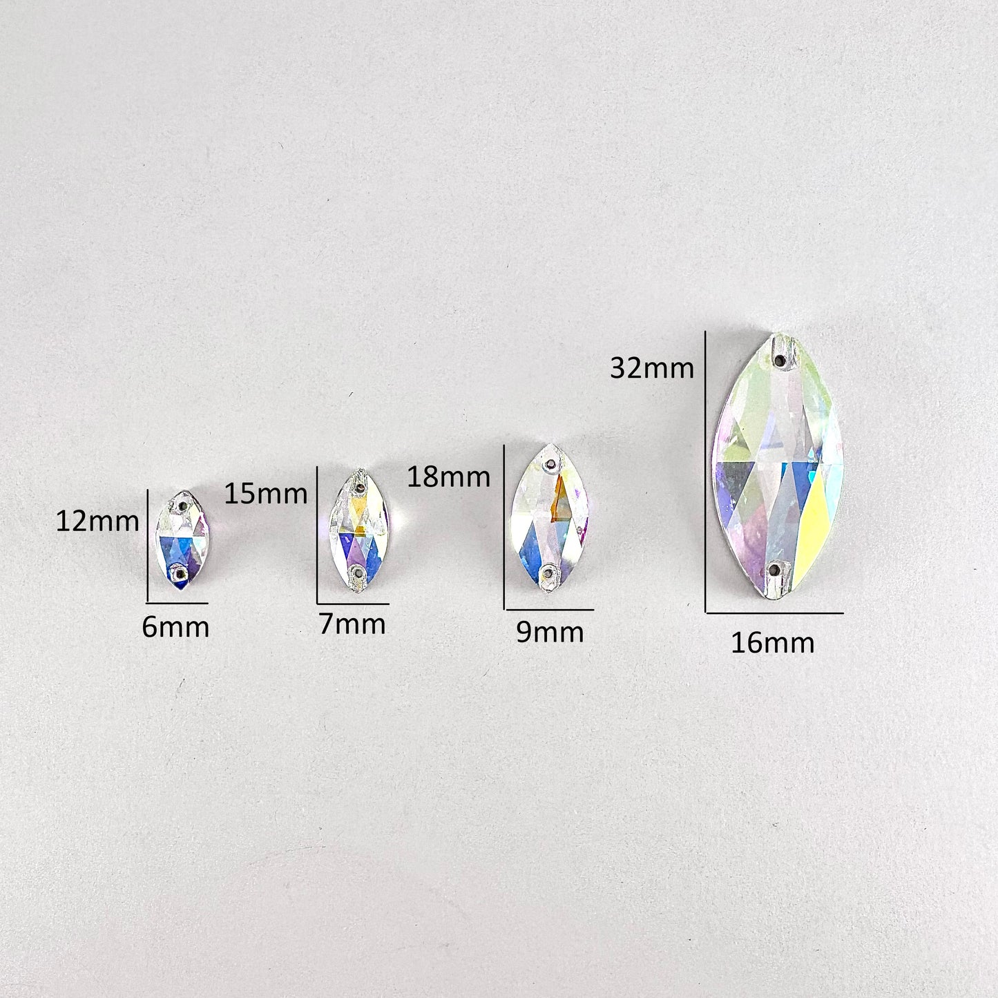 Light Sapphire MO Glass Navette