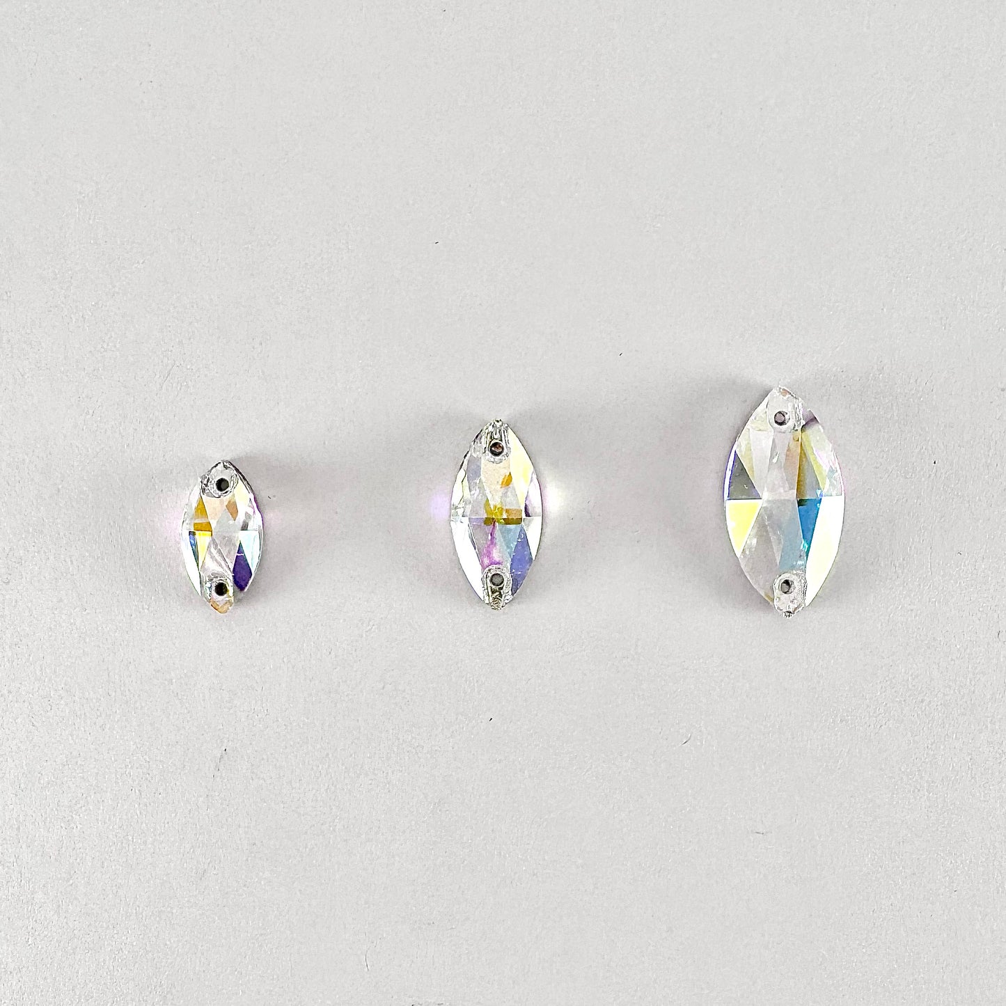 Capri Blue Glass Navette