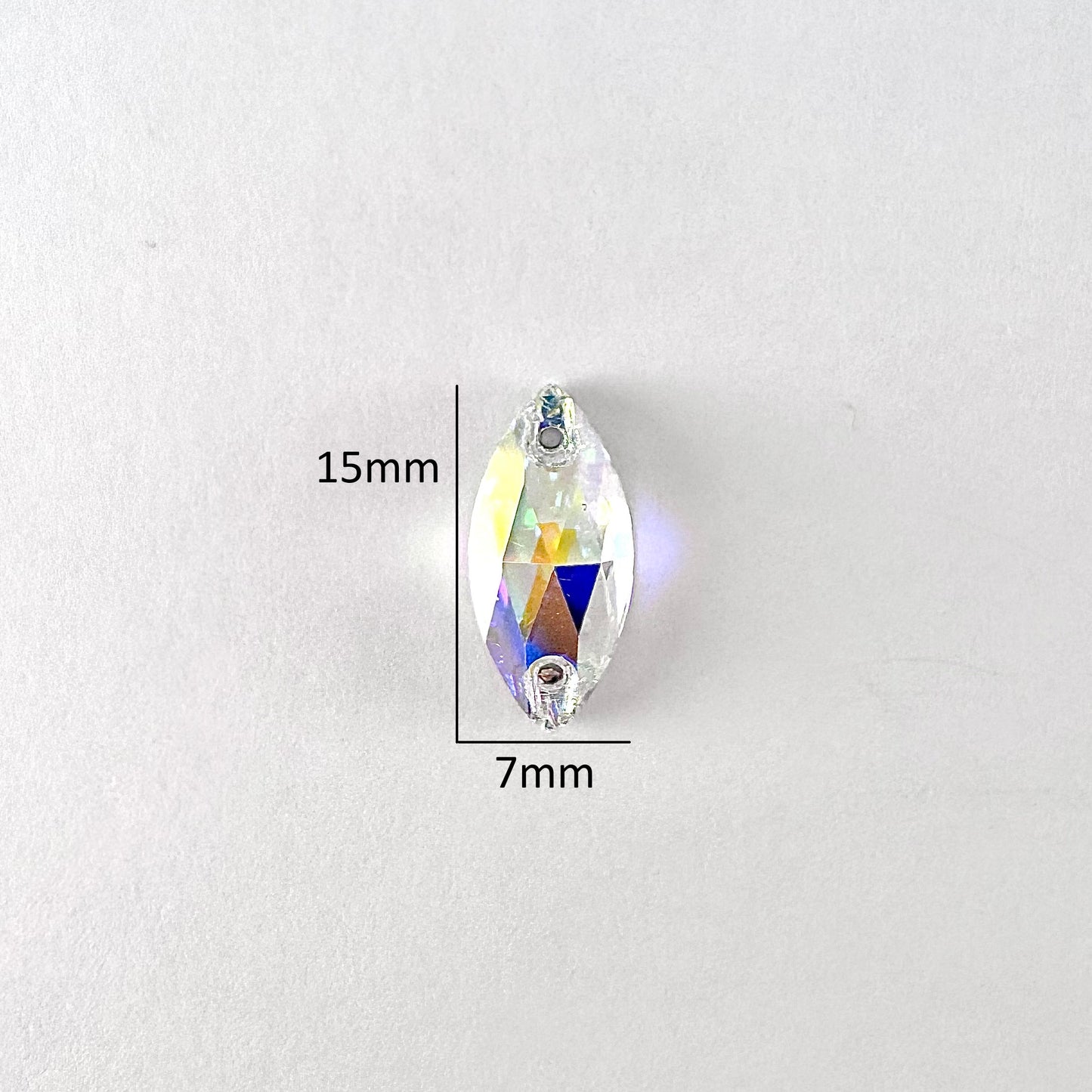Neon Luminous Siam Glass Navette