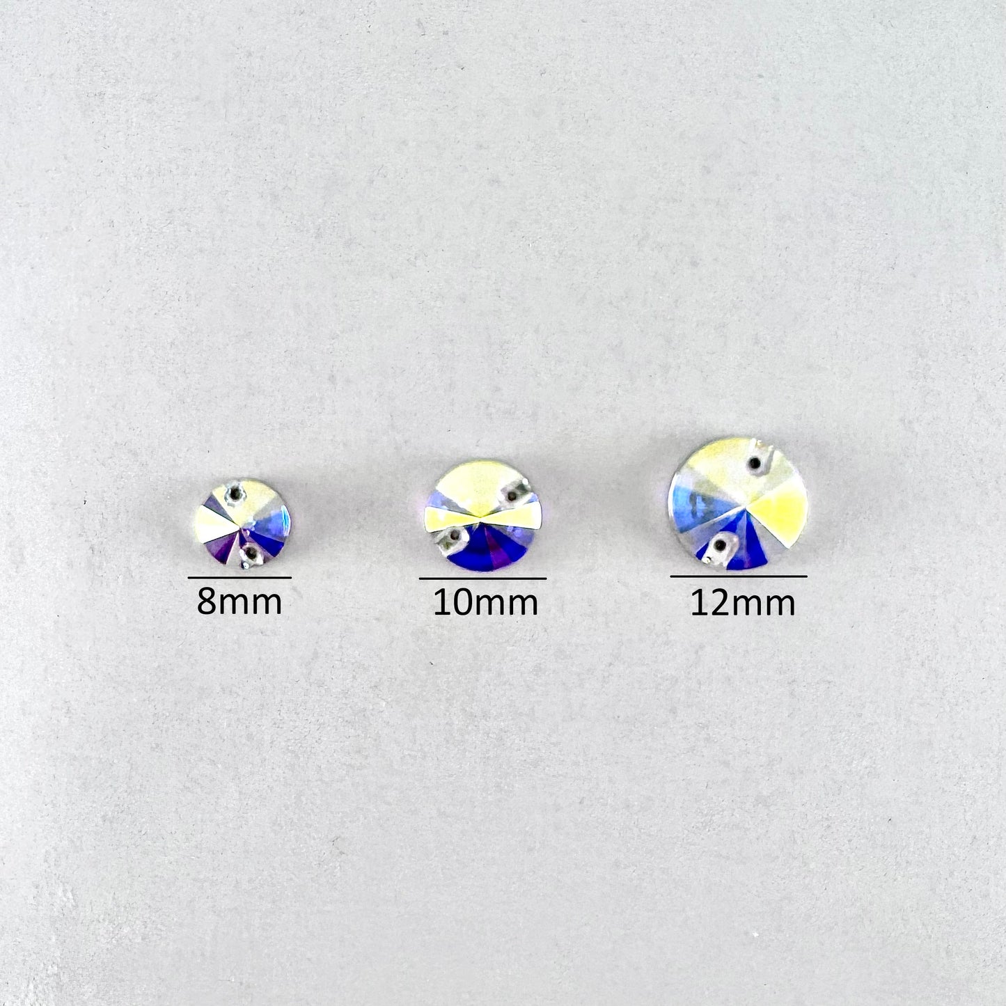Denim Blue MO Glass Rivoli