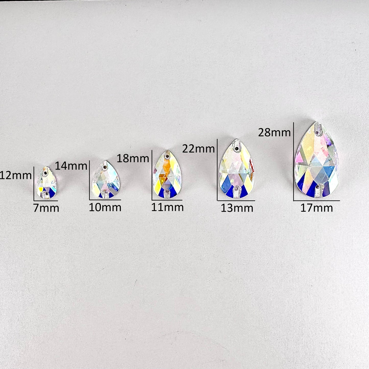 Light Sapphire MO Glass Teardrop