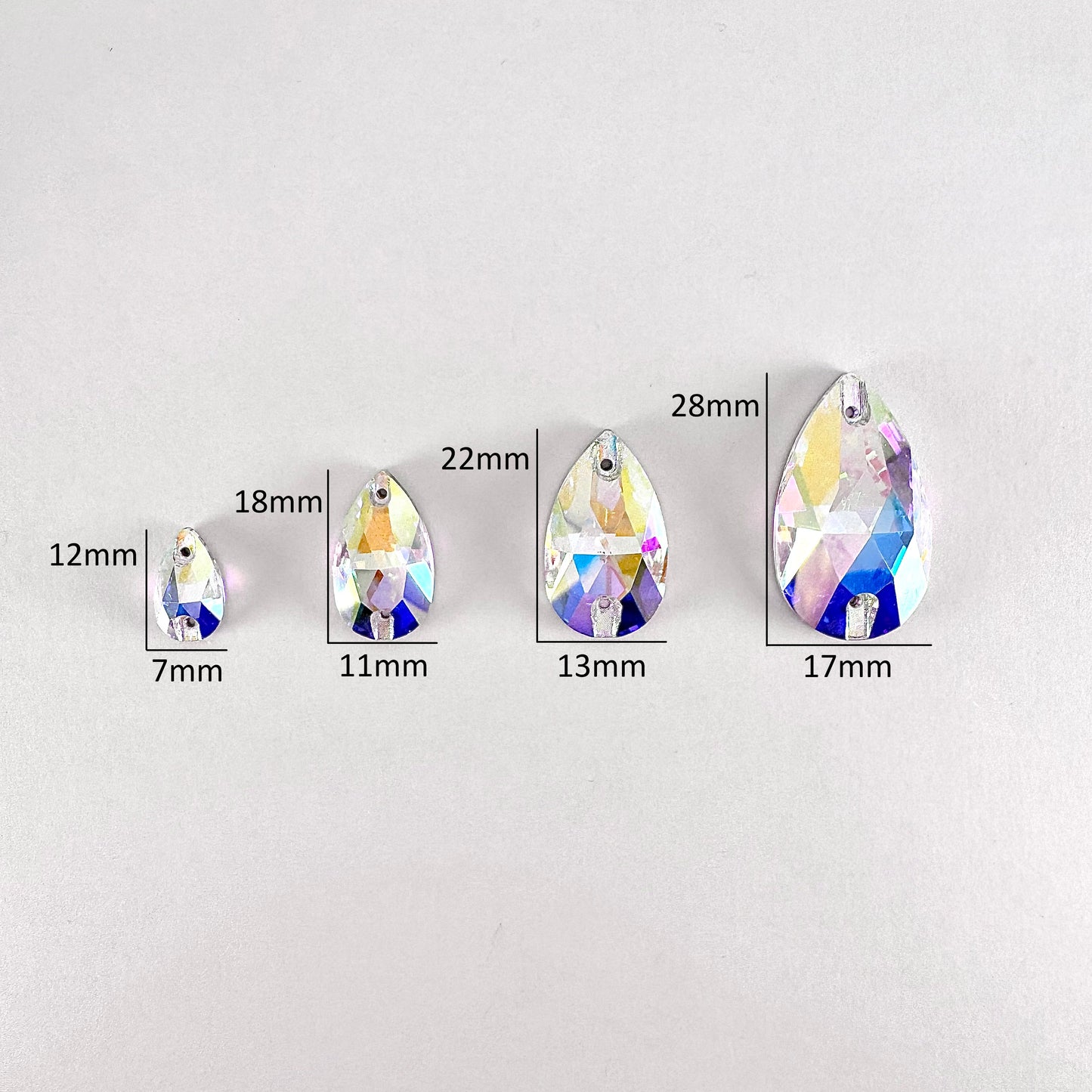 Fuchsia Glass Teardrop