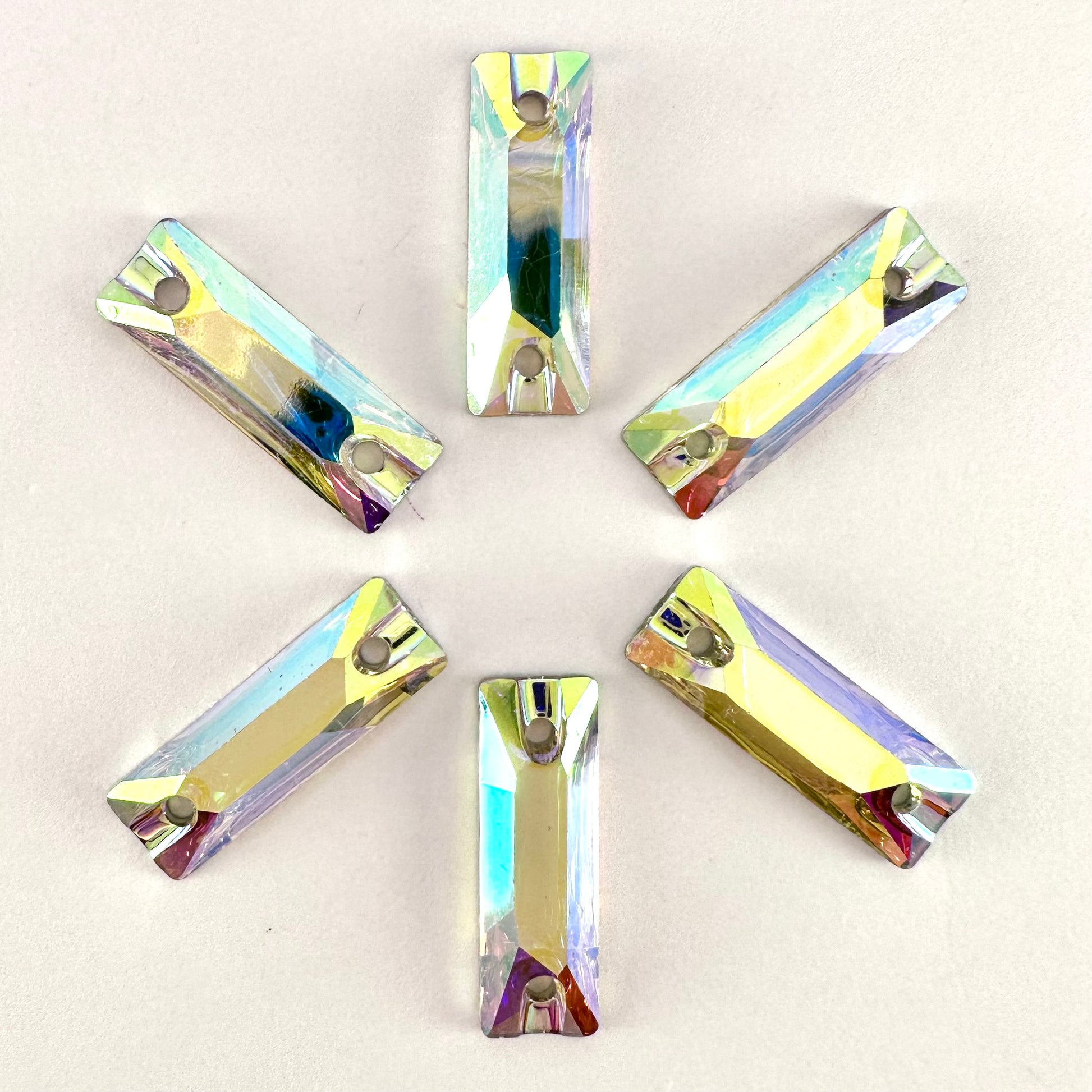 Crystal AB Acrylic Baguette